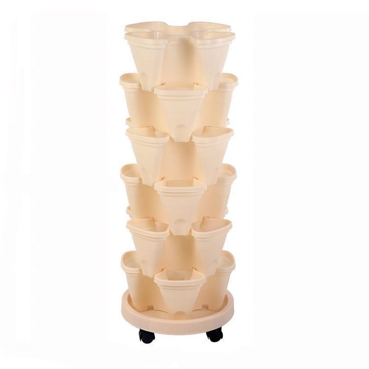 Balcony 6-layer Three-dimensional Basin Combination Plastic Flowerpot