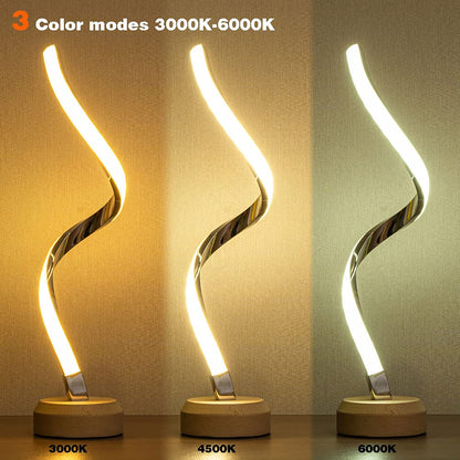 LED Spiral Table Lamp