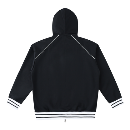Striped Trim Hoodie