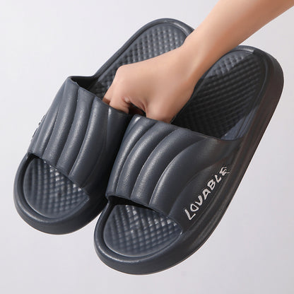 Summer Stripe Letter Design Home Slippers