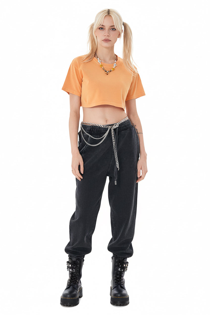 Snow Washed Crop Top