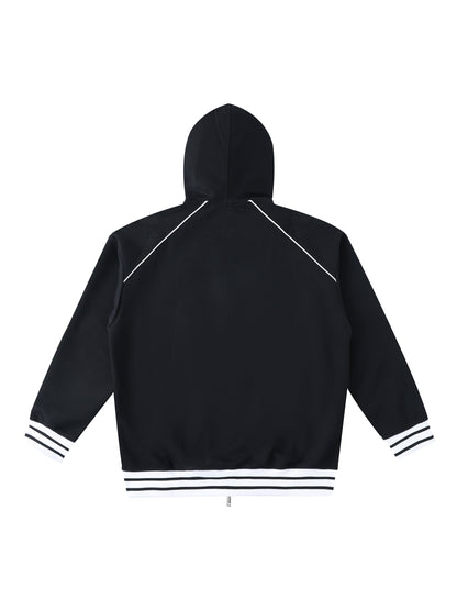 Striped Trim Hoodie